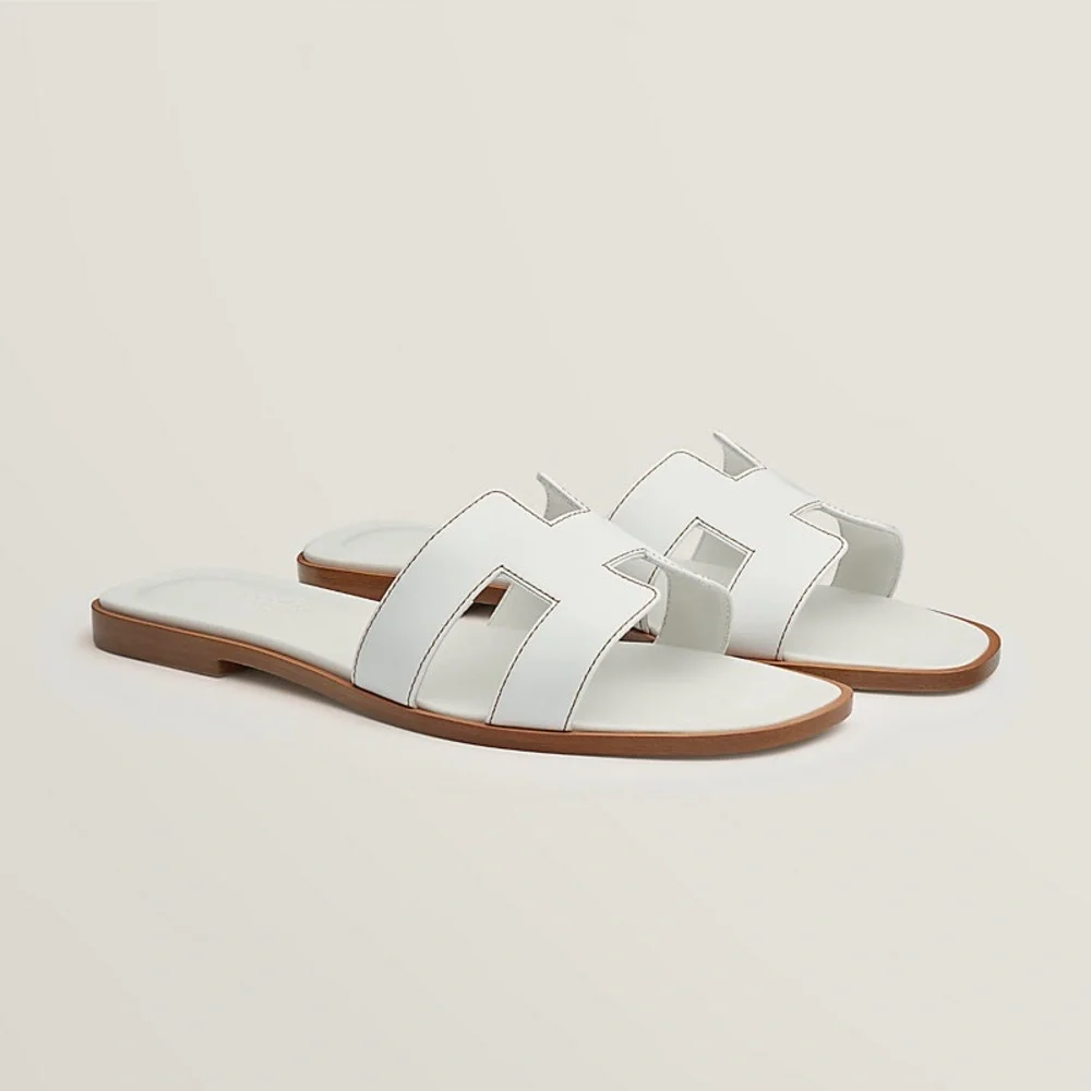 Authentic Hermes Oran Sandal size 37 - Picture 1 of 5